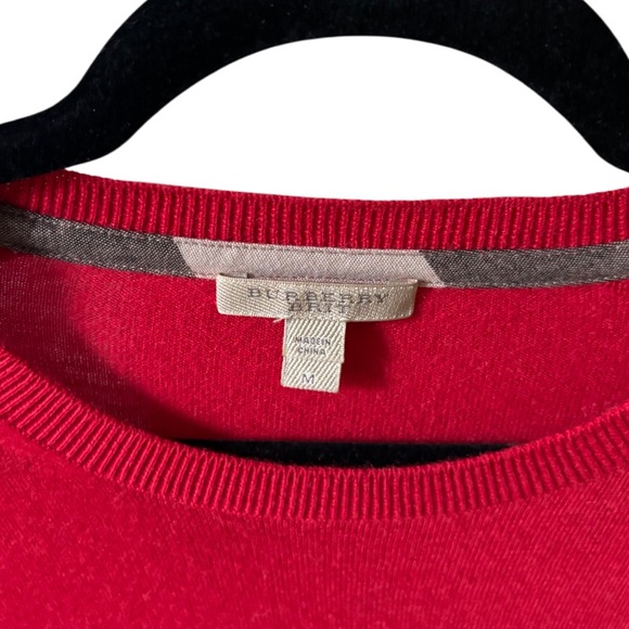 BURBERRY BRIT- Men’s Cashmere Crewneck Red Sweater / Tunic ❤️ - Picture 5 of 7